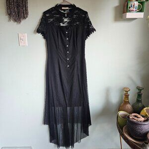 Belle Paque Whimsigoth High Low Lace Dress Size L